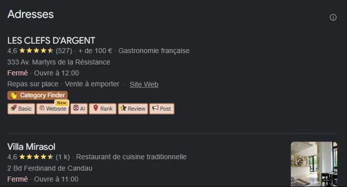 Pack local Google pour « meilleur restaurant Mont-de-Marsan » : les restaurants les mieux notés géolocalisés sur la carte. Relevé de juillet 2026.